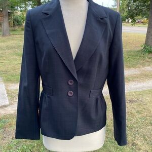 Navy blue textured blazer